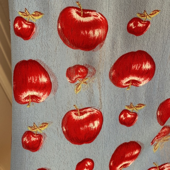 Vintage 90s Y2K π Betsey Johnson Apple Cup Of Coffee Fruit Dress, Size Small - Picture 9 of 11